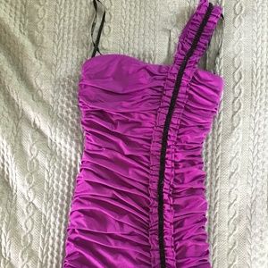 XOXO One Shoulder Ruched Cocktail Dress